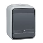 SCHNEIDER ELECTRIC - Taster beleuchtet separatem N-Leit 10A AquaTop Steckklemme licht/basaltgrau