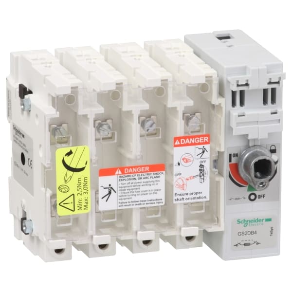 SCHNEIDER ELECTRIC - Lasttrennschalter m. Sicherungen TeSys GS2D, 4p, 32A, DIN A1