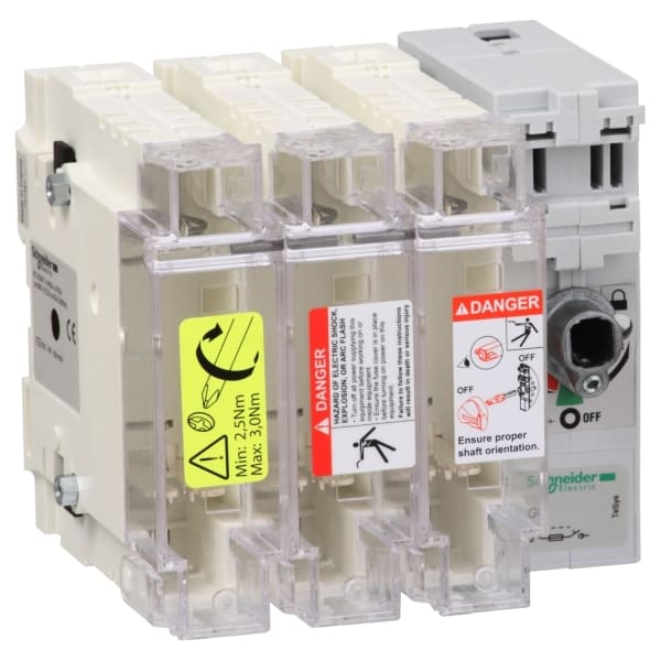 SCHNEIDER ELECTRIC - Lasttrennschalter m. Sicherungen TeSys GS2J, 3p, 100A, DIN 22x58mm