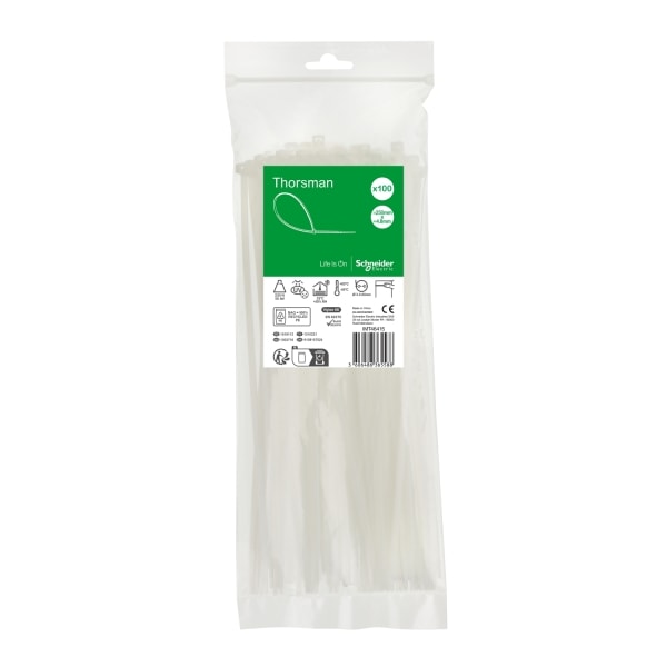 SCHNEIDER ELECTRIC - Kabelbinder Thorsman, Abmessung: 250X4,8 mm, VPE=100 Stück Farbe: klar