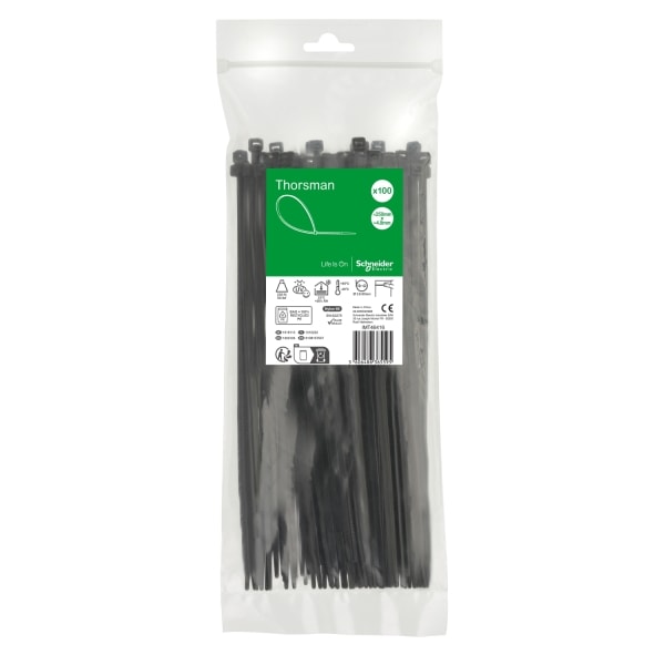 SCHNEIDER ELECTRIC - Kabelbinder Thorsman, Abmessung: 250X4,8 mm, VPE=100 Stück Farbe schwarz