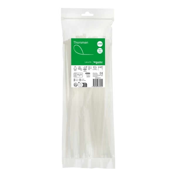 SCHNEIDER ELECTRIC - Kabelbinder Thorsman, Abmessung: 300X4,8 mm, VPE=100 Stück Farbe: klar