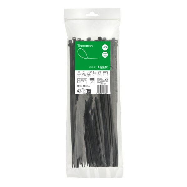 SCHNEIDER ELECTRIC - Kabelbinder Thorsman, Abmessung: 300X4,8 mm, VPE=100 Stück Farbe schwarz