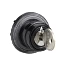 SCHNEIDER ELECTRIC - Betät.element m. Frontring Ø 29mm, Kunst,-Frontr., silberf., Schlüs. Ronis 8R1