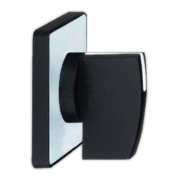 SCHNEIDER ELECTRIC - Betätigungselement 45x45mm, silberfarben- Knebel, schwarz, zum Gravieren