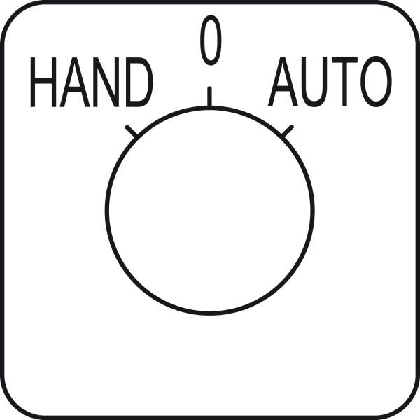 SCHNEIDER ELECTRIC - Bezeichnungsschild für Nockenschalter HAND-O-AUTO, 45x45mm