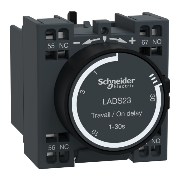 SCHNEIDER ELECTRIC - Zeitblock, anzugsverzögert, 1S+1Ö, 1,00-30,00s, Federzuganschluss