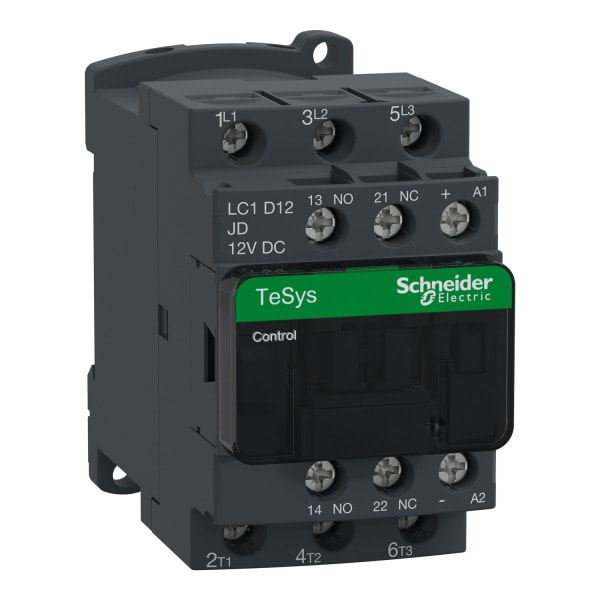 SCHNEIDER ELECTRIC - Leistungsschütz, 3p+1S+1Ö, 5,5kW/400V/AC3, 12A, Spule 12V DC