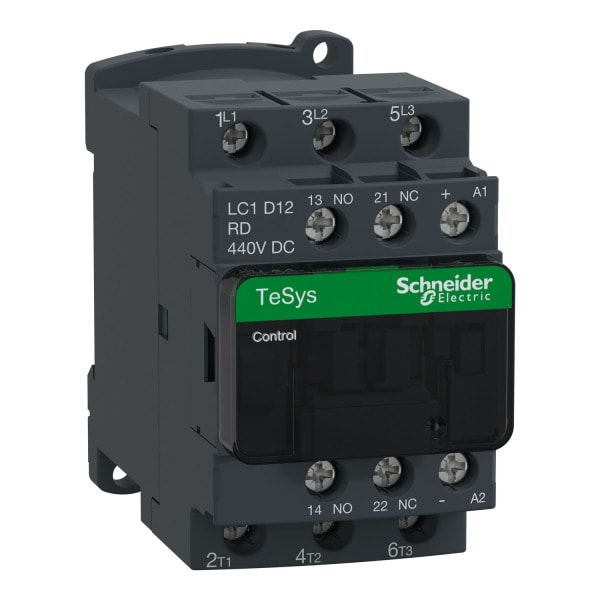 SCHNEIDER ELECTRIC - Leistungsschütz, 3p+1S+1Ö, 5,5kW/400V/AC3, 12A, Spule 440V DC