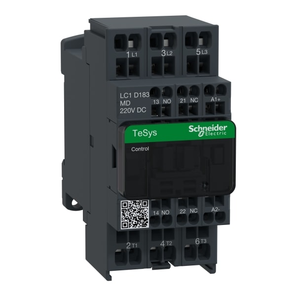 SCHNEIDER ELECTRIC - Leistungsschütz, 3p+1S+1Ö, 7,5kW/400V/AC3, 18A, Spule 220V DC