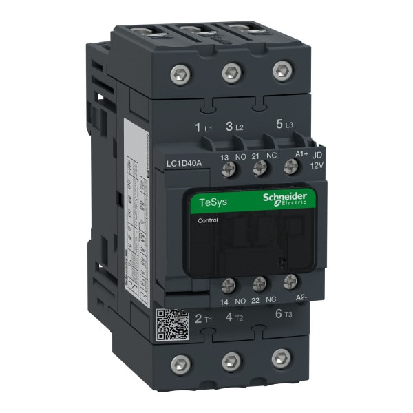 SCHNEIDER ELECTRIC - Leistungsschütz, 3p+1S+1Ö, 18,5kW/400V/AC3, 40A, 12VDC
