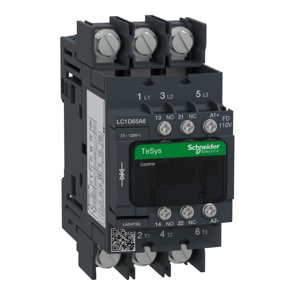 SCHNEIDER ELECTRIC - Leistungsschütz, 3p+1S+1Ö, 30kW/400V/AC3, 65A, Spule 110V DC