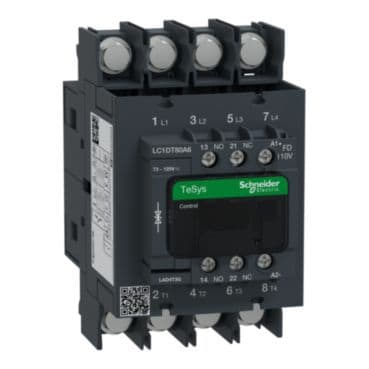 SCHNEIDER ELECTRIC - Leistungsschütz, 4p+1S+1Ö, 80A/AC1, Spule 110V DC