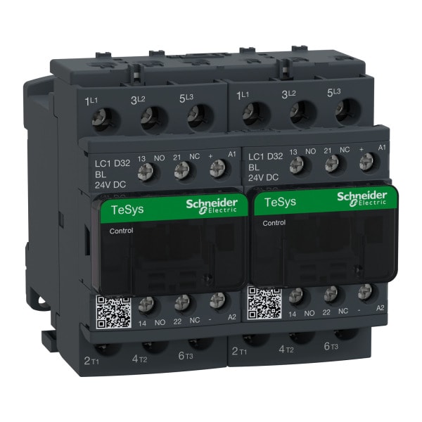 SCHNEIDER ELECTRIC - Wendeschützkombination, 3p+1S+1Ö, 15kW/400V/AC3 32A, Spule 24V DC