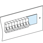 SCHNEIDER ELECTRIC - PrismaSeT-P, Abdeckplatte, teilbar,modulare Reiheneinbaugeräte,Höhe=46mm,Länge=90mm,RAL9003,(4Stück)