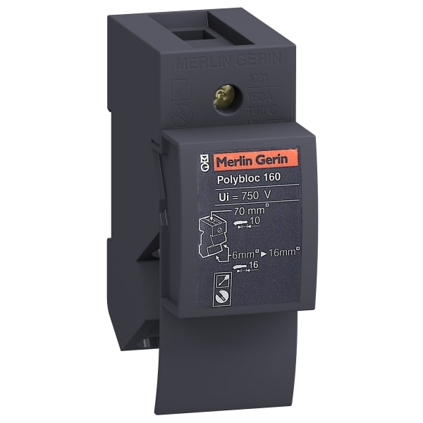 SCHNEIDER ELECTRIC - PrismaSeT-P, Linergy DX, Verteilerblock, 1polig,160A,Breite=2Moduleinheiten