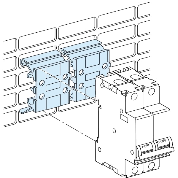 SCHNEIDER ELECTRIC - PrismaSeT-P, DIN-Schiene, Adapter für Lochplatten,Breite=27mm,Höhe=10mm,(5Stück)