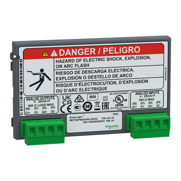 SCHNEIDER ELECTRIC - Eingangs-/Ausgangsoptionsmodul für PM2X30 - Analog - 2 Eingänge + 2 Ausgänge