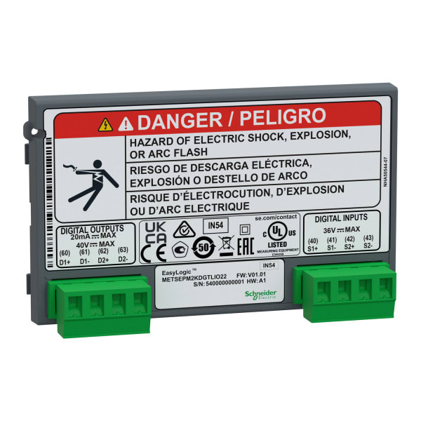 SCHNEIDER ELECTRIC - Eingangs-/Ausgangsoptionsmodul für PM2X30 - Digital - 2 Eingänge + 2 Ausgänge