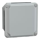 SCHNEIDER ELECTRIC - Industriegehäuse aus Metall,nied. Plattenabdeckung,H85xB85xT49,IP55,RAL7035 grau