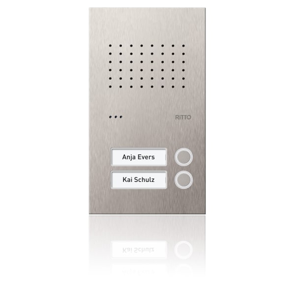 SCHNEIDER ELECTRIC - Acero pur Edelstahl-Türstation Audio, 2 WE, Edelstahl