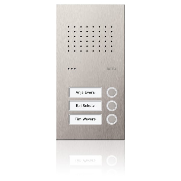 SCHNEIDER ELECTRIC - Acero pur Edelstahl-Türstation Audio, 3 WE, Edelstahl