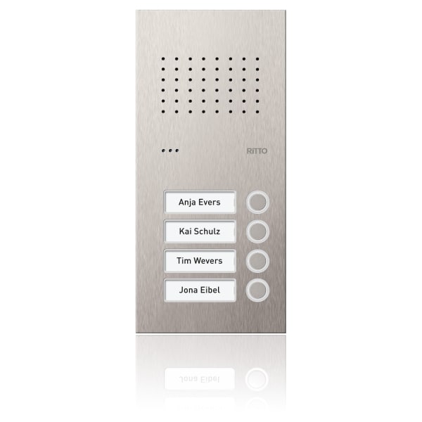 SCHNEIDER ELECTRIC - Acero pur Edelstahl-Türstation Audio, 4 WE, Edelstahl