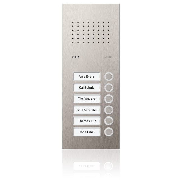 SCHNEIDER ELECTRIC - Acero pur Edelstahl-Türstation Audio, 6 WE, Edelstahl