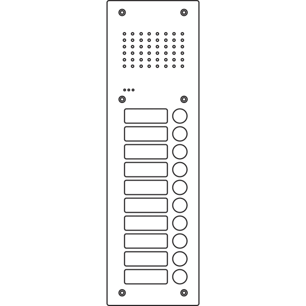 SCHNEIDER ELECTRIC - Acero pur Edelstahl-Türstation Audio, 10 WE, Edelstahl