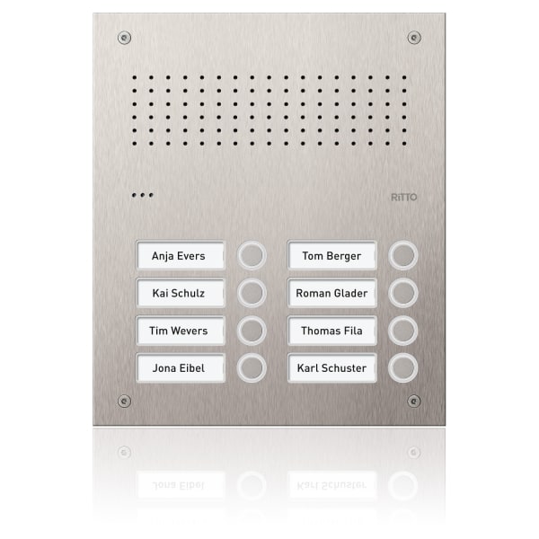 SCHNEIDER ELECTRIC - Acero pur Edelstahl-Türstation Audio, 8 WE, Edelstahl