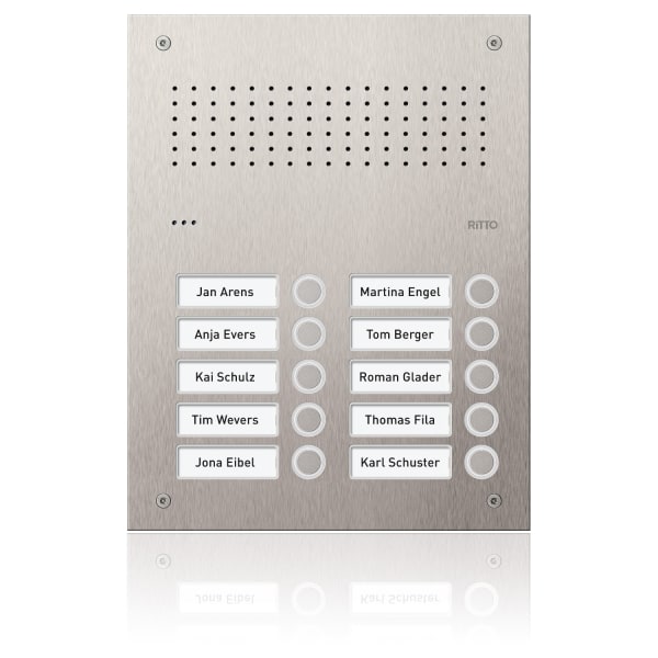 SCHNEIDER ELECTRIC - Acero pur Edelstahl-Türstation Audio, 10 WE, Edelstahl