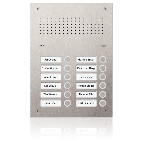 SCHNEIDER ELECTRIC - Acero pur Edelstahl-Türstation Audio, 12 WE, Edelstahl