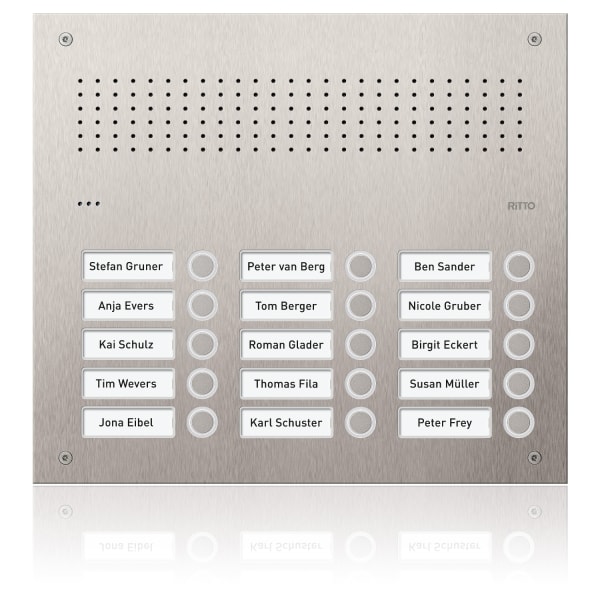 SCHNEIDER ELECTRIC - Acero pur Edelstahl-Türstation Audio, 15 WE, Edelstahl