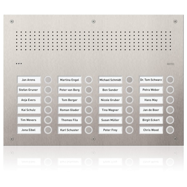 SCHNEIDER ELECTRIC - Acero pur Edelstahl-Türstation Audio, 24 WE, Edelstahl