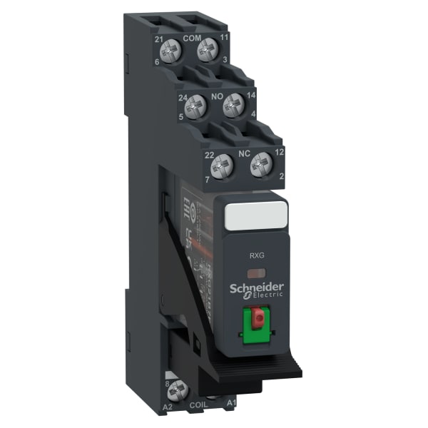 SCHNEIDER ELECTRIC - Zelio RXG Relais mit LTB und Sockel-2C/O 5A 24VAC mit Varistor