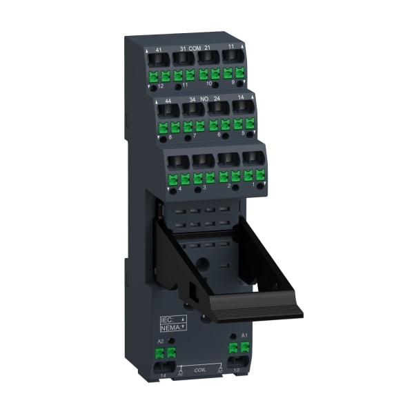 SCHNEIDER ELECTRIC - Push-In Sockel für RXM2-/RXM4-Relais, getrennte Kontakt-Anordnung, 12A/6A, 250V