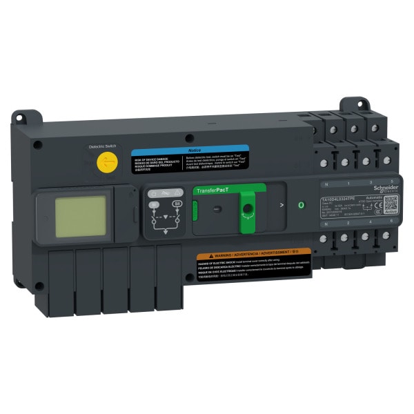 SCHNEIDER ELECTRIC - TransferPacT Active TA100, automatische Netzumschaltung, 32A, 4P, LCD, 400VAC