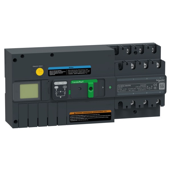 SCHNEIDER ELECTRIC - TransferPacT Active TA160, automatische Netzumschaltung, 100A, 3P, LCD, 400VAC