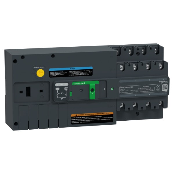 SCHNEIDER ELECTRIC - TransferPacT TA160, automatische Netzumschaltung 80A, 3P, Drehknopf, 400VAC