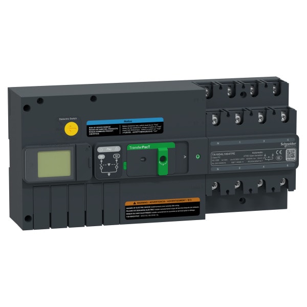 SCHNEIDER ELECTRIC - TransferPacT Active TA160, automatische Netzumschaltung, 100A, 4P, LCD, 400VAC