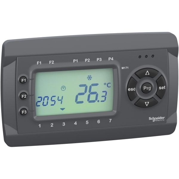 SCHNEIDER ELECTRIC - Bedienterminal, Modicon M171, LCD Display, 2 AA, Uhr, bündiger Einbau, grau