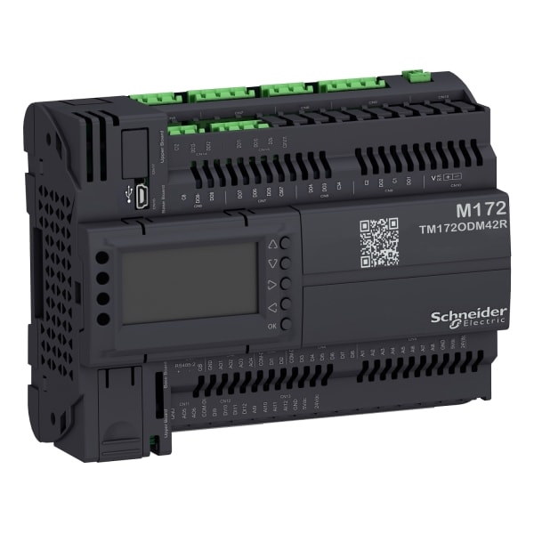 SCHNEIDER ELECTRIC - SPS-Steuerung, Modicon M172 Optimized, Display, 42 E/A, Ethernet, Modbus, BACnet, 24 VAC/DC