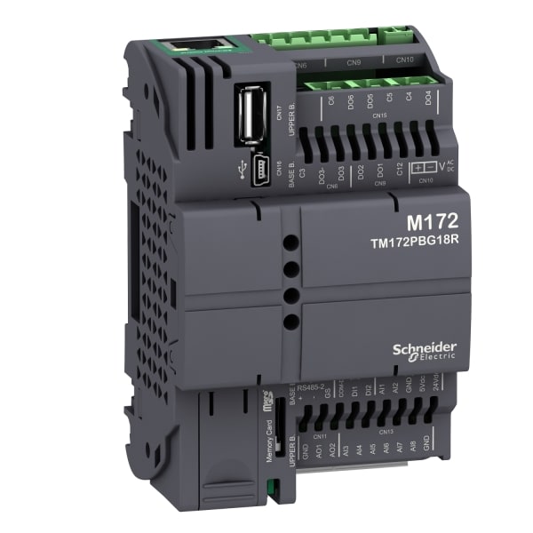 SCHNEIDER ELECTRIC - SPS-Steuerung, Modicon M172 Performance, 18 E/A, Ethernet, Modbus, BACnet, Webvisu, 24 VAC/DC