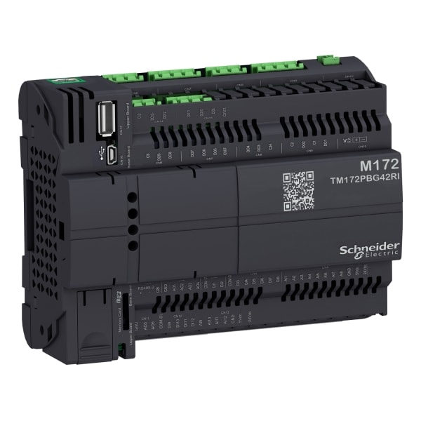 SCHNEIDER ELECTRIC - SPS-Steuerung, Modicon M172 Performance, 42 E/A, Ethernet, Modbus, BACnet, Webvisu, 24 VAC/DC, isoliert