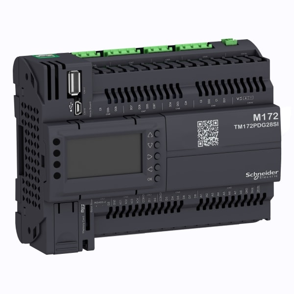 SCHNEIDER ELECTRIC - SPS-Steuerung, Modicon M172 Performance, Display, 28 E/A, Ethernet, Modbus, BACnet, Webvisu, 24 VAC/DC, 2 SSR, isoliert