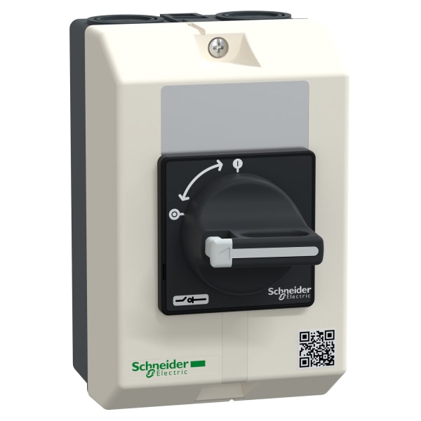 SCHNEIDER ELECTRIC - Hauptschalter, 3p, 690V, 20A, +Aufbaugehäuse, Griff schwarz abschließbar