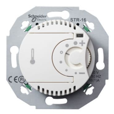 SCHNEIDER ELECTRIC - Elektronischer Temperatur- Regler mit Zentralplatte weiss RENOVA
