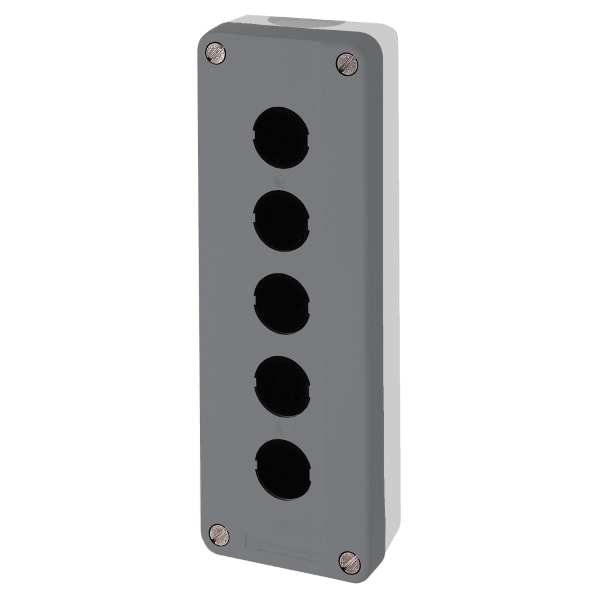 SCHNEIDER ELECTRIC - Leergehäuse, Harmony XALD, Kunststoff, dunkelgrau, 5 Bohrungen, 22mm, UL/CSA