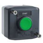 SCHNEIDER ELECTRIC - Aufbaugehäuse, Harmony XALD, Kunststoff, dunkelgrau, 1 Drucktaster, grün, START, 22mm, 1S