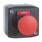 SCHNEIDER ELECTRIC - Aufbaugehäuse, Harmony XALD, Kunststoff, dunkelgrau, 1 Pilzdrucktaster, rot, ARRET, 22mm, 1Ö